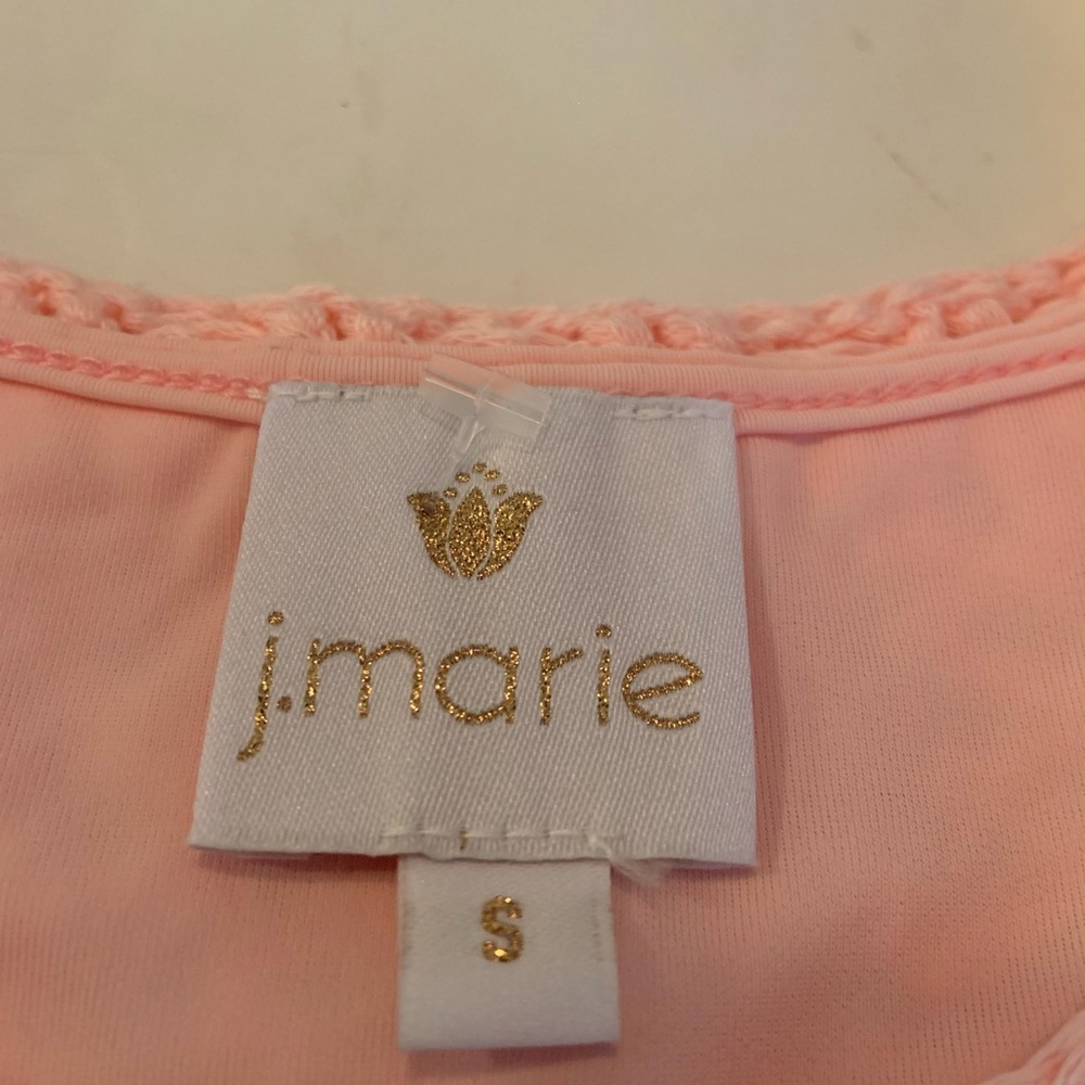 J. Marie Caysie Crochet MIDI Sleeveless Pink Floral Boho Dress Small MSRP $282 - Picture 7 of 12